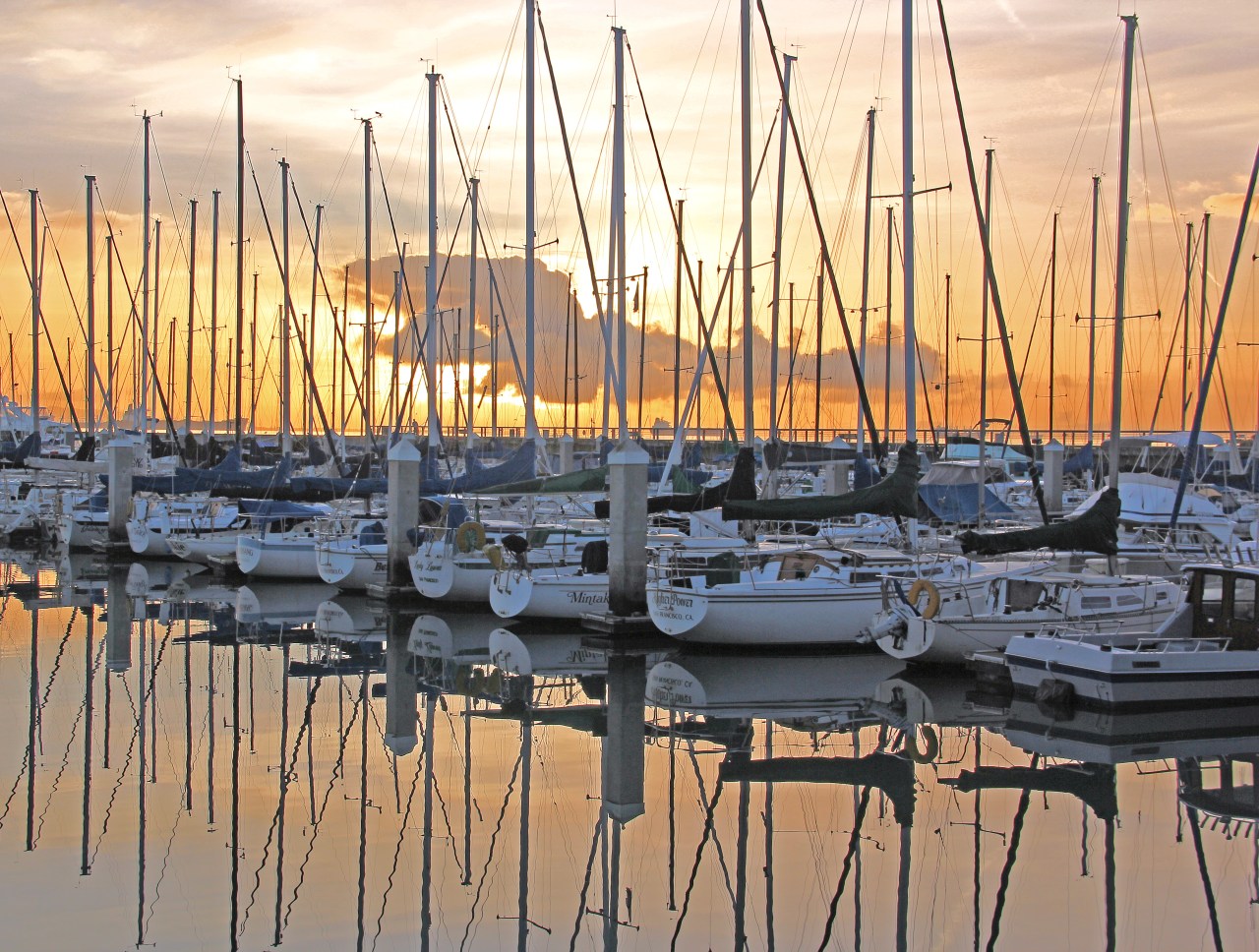 Southbeach sailboats sunrise